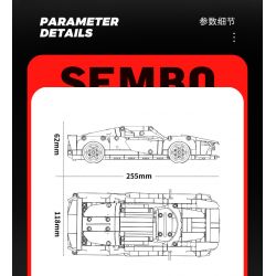 SEMBO WEKKI VIGGI 715305 non  THIẾT BỊ ĐIÊN RỒ XE THỂ THAO FERRARI SP4 tỷ lệ 1:18 bộ đồ chơi xếp lắp ráp ghép mô hình  Kỹ Thuật Công Nghệ Cao Mô Hình Phương Tiện 522 khối