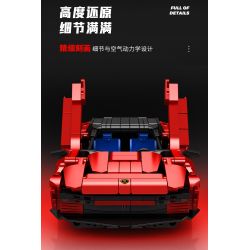 SEMBO WEKKI VIGGI 715305 non  THIẾT BỊ ĐIÊN RỒ XE THỂ THAO FERRARI SP4 tỷ lệ 1:18 bộ đồ chơi xếp lắp ráp ghép mô hình  Kỹ Thuật Công Nghệ Cao Mô Hình Phương Tiện 522 khối