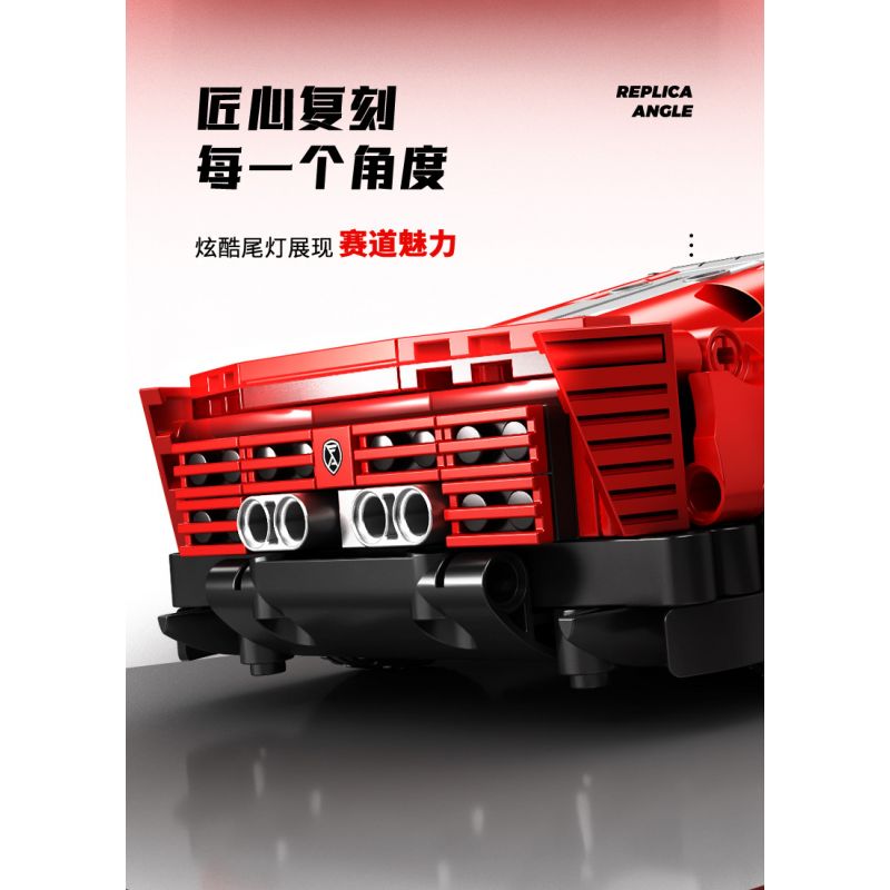 SEMBO WEKKI VIGGI 715305 non  THIẾT BỊ ĐIÊN RỒ XE THỂ THAO FERRARI SP4 tỷ lệ 1:18 bộ đồ chơi xếp lắp ráp ghép mô hình  Kỹ Thuật Công Nghệ Cao Mô Hình Phương Tiện 522 khối