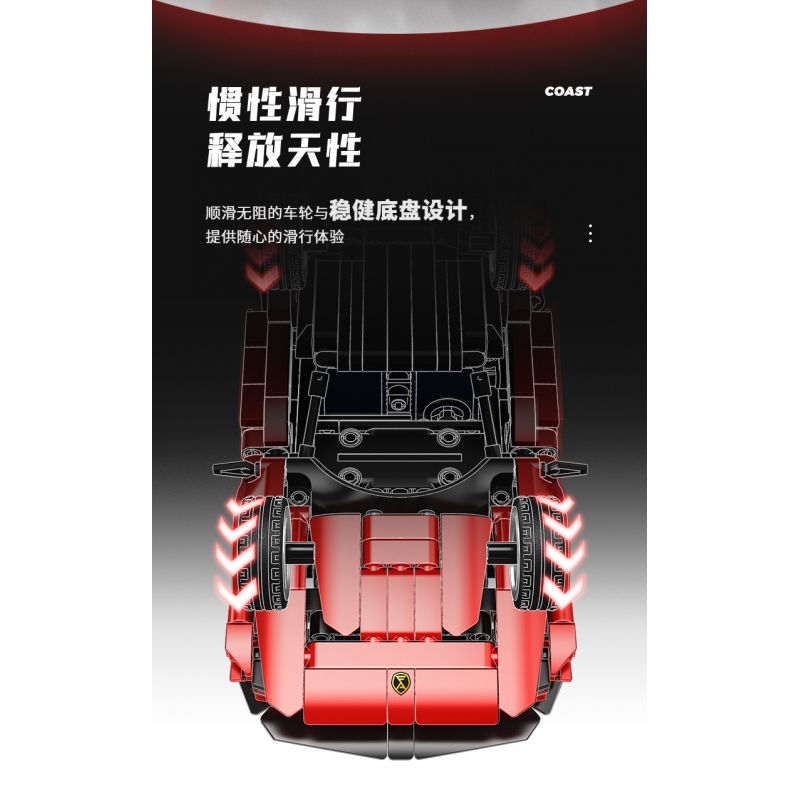 SEMBO WEKKI VIGGI 715305 non  THIẾT BỊ ĐIÊN RỒ XE THỂ THAO FERRARI SP4 tỷ lệ 1:18 bộ đồ chơi xếp lắp ráp ghép mô hình  Kỹ Thuật Công Nghệ Cao Mô Hình Phương Tiện 522 khối