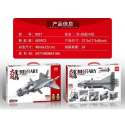 MINGDI 9027 non  -20 MÁY BAY CHIẾN ĐẤU bộ đồ chơi xếp lắp ráp ghép mô hình Military Army MILITARY J-20 FIGHTER JET Quân Sự Bộ Đội 403 khối