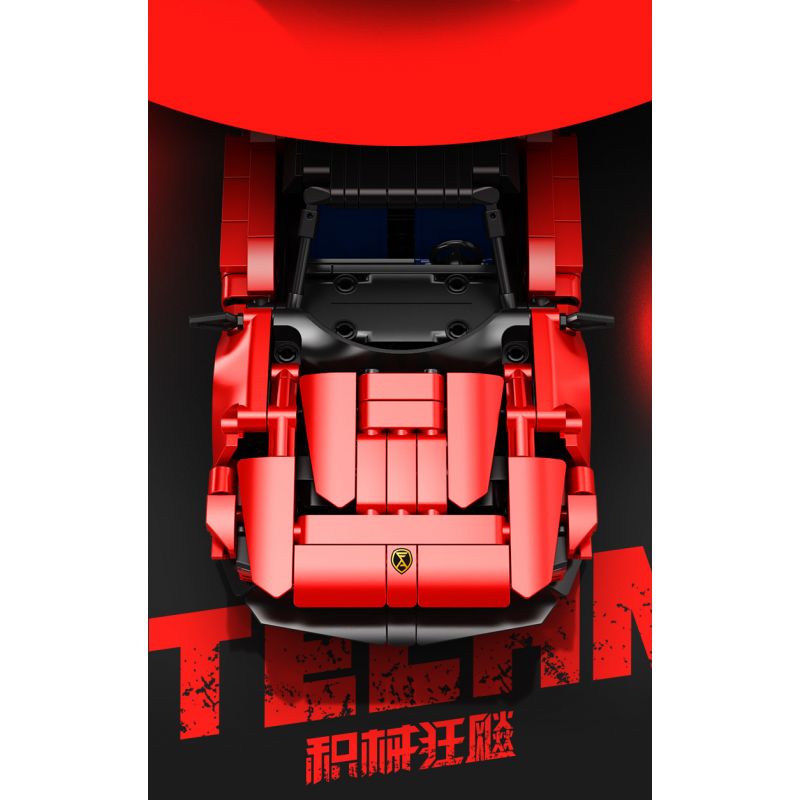 SEMBO WEKKI VIGGI 715305 non  THIẾT BỊ ĐIÊN RỒ XE THỂ THAO FERRARI SP4 tỷ lệ 1:18 bộ đồ chơi xếp lắp ráp ghép mô hình  Kỹ Thuật Công Nghệ Cao Mô Hình Phương Tiện 522 khối