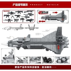 MINGDI 9027 non  -20 MÁY BAY CHIẾN ĐẤU bộ đồ chơi xếp lắp ráp ghép mô hình Military Army MILITARY J-20 FIGHTER JET Quân Sự Bộ Đội 403 khối