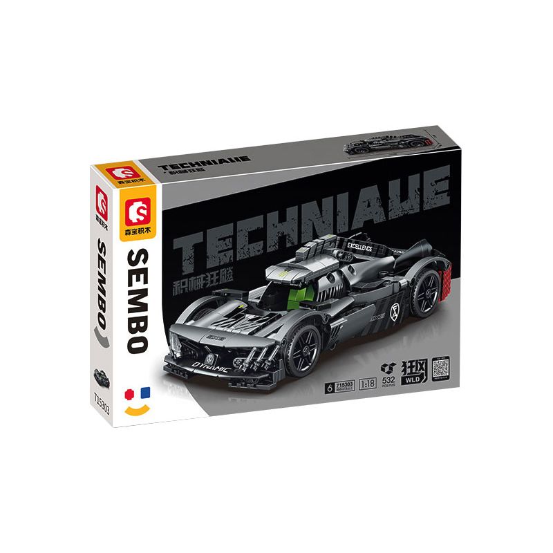 SEMBO WEKKI VIGGI 715303 non  CRAZY GEAR XE THỂ THAO CHIẾN BINH PEUGEOT 1:18 tỷ lệ 1:18 bộ đồ chơi xếp lắp ráp ghép mô hình  Kỹ Thuật Công Nghệ Cao Mô Hình Phương Tiện 532 khối