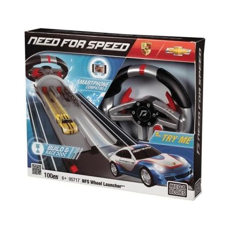 MEGA BLOKS 95717 non  VÔ LĂNG MÁY PHÁT bộ đồ chơi xếp lắp ráp ghép mô hình Need For Speed NEED FOR SPEED WHEEL LAUNCHER 100 khối