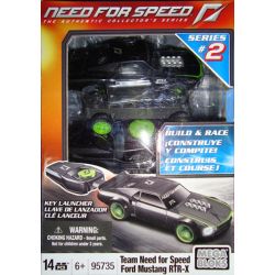 MEGA BLOKS 95735 non  FORD MUSTANG RTR-X tỷ lệ 1:55 bộ đồ chơi xếp lắp ráp ghép mô hình Need For Speed NEED FOR SPEED FORD MUSTANG RTR-X 14 khối
