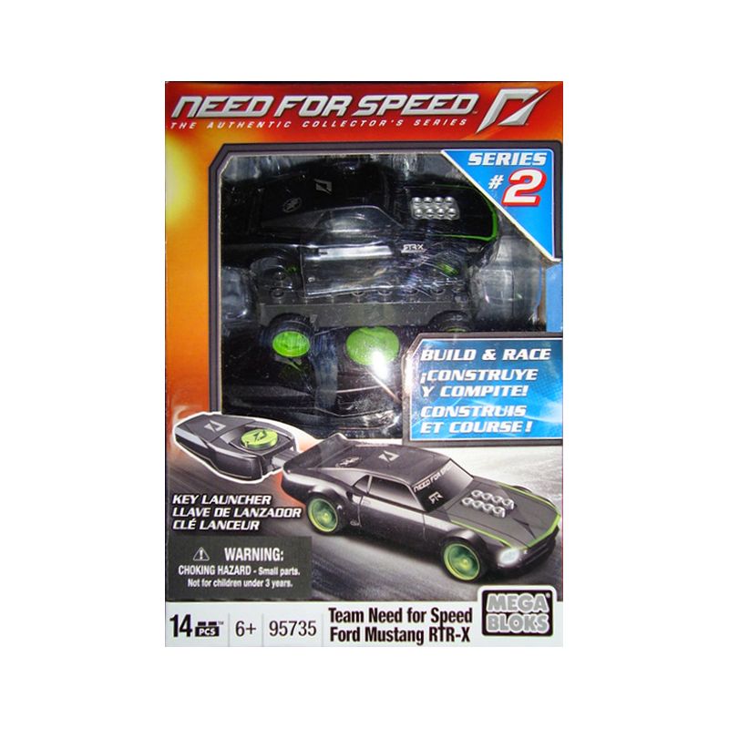 MEGA BLOKS 95735 non  FORD MUSTANG RTR-X tỷ lệ 1:55 bộ đồ chơi xếp lắp ráp ghép mô hình Need For Speed NEED FOR SPEED FORD MUSTANG RTR-X 14 khối