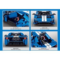 SEMBO WEKKI VIGGI 715302 non  CRAZY GEAR XE THỂ THAO VOLT GT22 FORD 1:18 tỷ lệ 1:18 bộ đồ chơi xếp lắp ráp ghép mô hình  Kỹ Thuật Công Nghệ Cao Mô Hình Phương Tiện 524 khối