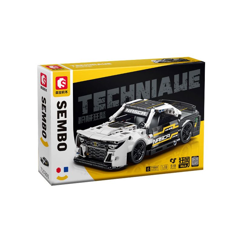 SEMBO WEKKI VIGGI 715301 non  TÍCH LŨY VŨ KHÍ XE THỂ THAO CHEVROLET CAMARO 1:18 tỷ lệ 1:18 bộ đồ chơi xếp lắp ráp ghép mô hình  Kỹ Thuật Công Nghệ Cao Mô Hình Phương Tiện 518 khối