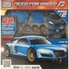 MEGA BLOKS 95741 non  AUDI R8 tỷ lệ 1:38 bộ đồ chơi xếp lắp ráp ghép mô hình Need For Speed NEED FOR SPEED AUDI R8 68 khối
