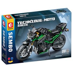 SEMBO WEKKI VIGGI 713003 non  TRANG BỊ ĐIÊN CUỒNG MÔTÔ KAWASAKI Z900 tỷ lệ 1:7 bộ đồ chơi xếp lắp ráp ghép mô hình  Kỹ Thuật Công Nghệ Cao Mô Hình Phương Tiện 872 khối