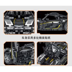 MorkModel 023022 Mork Model 023022 non  KONIÈGE MỘT-1 tỷ lệ 1:14 bộ đồ chơi xếp lắp ráp ghép mô hình  KOENIGSEGG ONE:1 Kỹ Thuật Công Nghệ Cao Mô Hình Phương Tiện 1505 khối