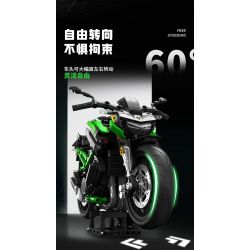 SEMBO WEKKI VIGGI 713003 non  TRANG BỊ ĐIÊN CUỒNG MÔTÔ KAWASAKI Z900 tỷ lệ 1:7 bộ đồ chơi xếp lắp ráp ghép mô hình  Kỹ Thuật Công Nghệ Cao Mô Hình Phương Tiện 872 khối