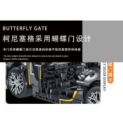 MorkModel 023022 Mork Model 023022 non  KONIÈGE MỘT-1 tỷ lệ 1:14 bộ đồ chơi xếp lắp ráp ghép mô hình  KOENIGSEGG ONE:1 Kỹ Thuật Công Nghệ Cao Mô Hình Phương Tiện 1505 khối