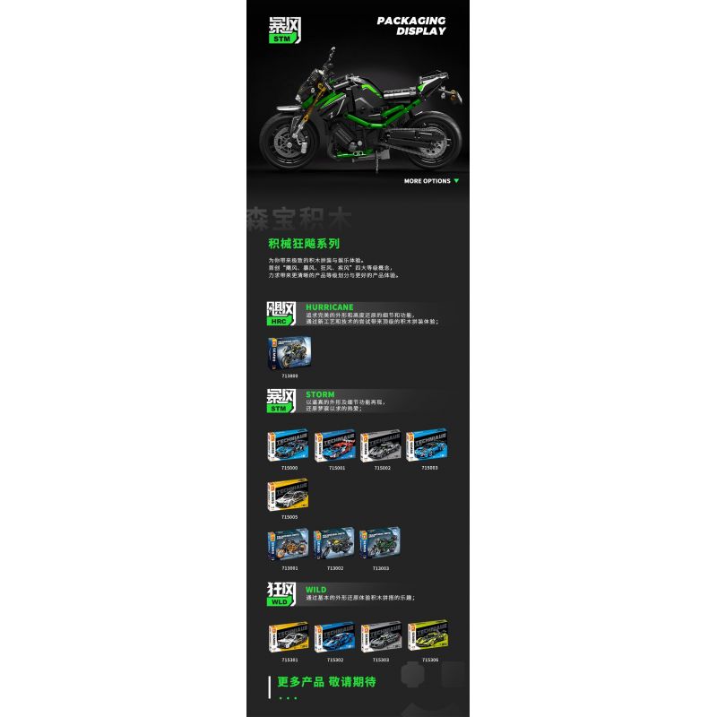 SEMBO WEKKI VIGGI 713003 non  TRANG BỊ ĐIÊN CUỒNG MÔTÔ KAWASAKI Z900 tỷ lệ 1:7 bộ đồ chơi xếp lắp ráp ghép mô hình  Kỹ Thuật Công Nghệ Cao Mô Hình Phương Tiện 872 khối