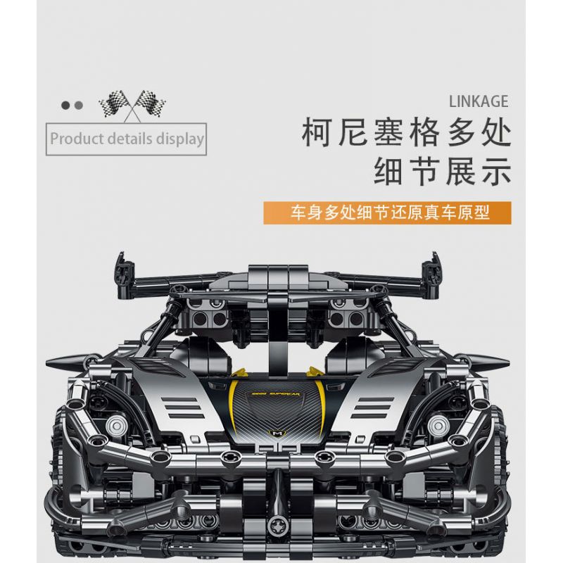 MorkModel 023022 Mork Model 023022 non  KONIÈGE MỘT-1 tỷ lệ 1:14 bộ đồ chơi xếp lắp ráp ghép mô hình  KOENIGSEGG ONE:1 Kỹ Thuật Công Nghệ Cao Mô Hình Phương Tiện 1505 khối