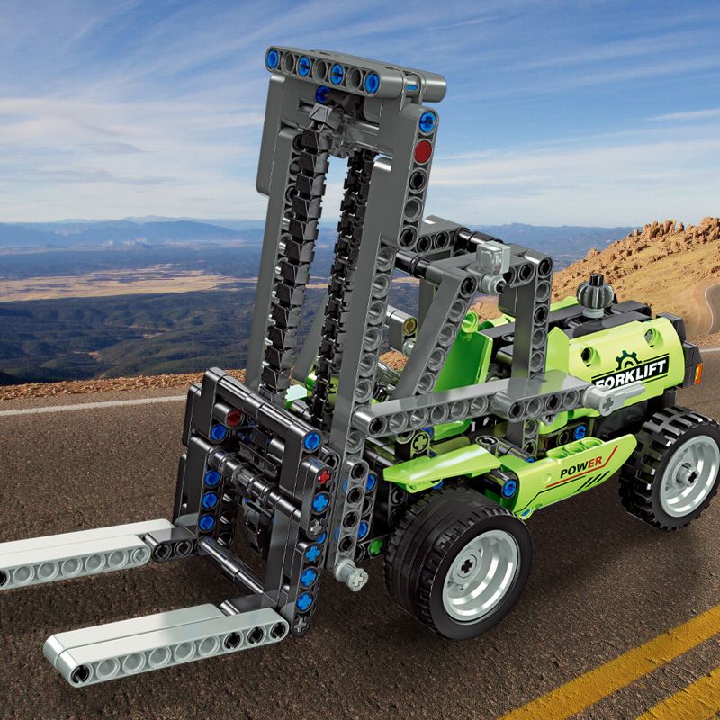 JIESTAR 91000 non  XE NÂNG KỸ THUẬT bộ đồ chơi xếp lắp ráp ghép mô hình 467 khối