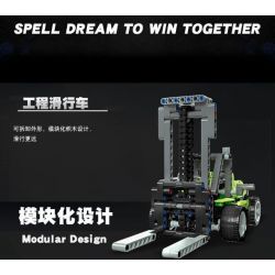 JIESTAR 91000 non  XE NÂNG KỸ THUẬT bộ đồ chơi xếp lắp ráp ghép mô hình 467 khối