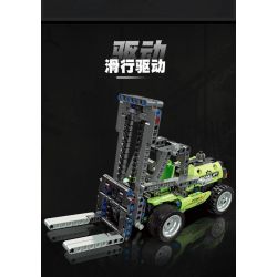 JIESTAR 91000 non  XE NÂNG KỸ THUẬT bộ đồ chơi xếp lắp ráp ghép mô hình 467 khối