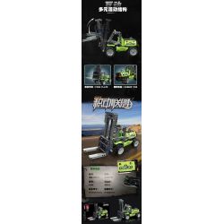 JIESTAR 91000 non  XE NÂNG KỸ THUẬT bộ đồ chơi xếp lắp ráp ghép mô hình 467 khối