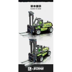 JIESTAR 91000 non  XE NÂNG KỸ THUẬT bộ đồ chơi xếp lắp ráp ghép mô hình 467 khối