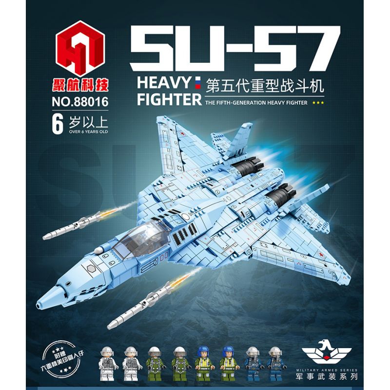 JUHANG TECHNOLOGY 88016 REOBRIX 33030 non  MÁY BAY CHIẾN ĐẤU HẠNG NẶNG THẾ HỆ THỨ NĂM SU-57 bộ đồ chơi xếp lắp ráp ghép mô hình Military Army SU-57 HEAVY FIGHTER SUKHOI Quân Sự Bộ Đội 1456 khối