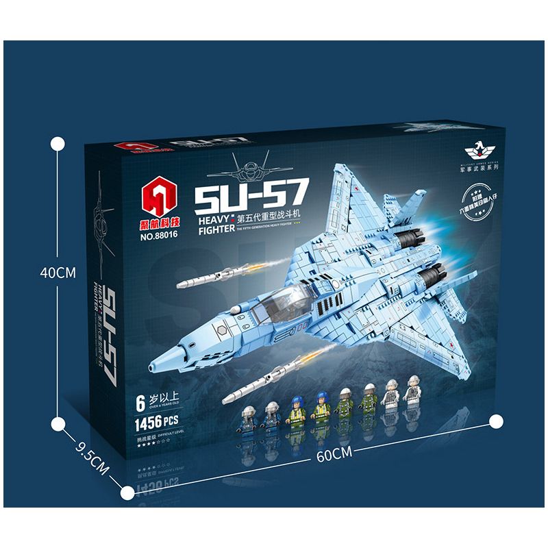 JUHANG TECHNOLOGY 88016 REOBRIX 33030 non  MÁY BAY CHIẾN ĐẤU HẠNG NẶNG THẾ HỆ THỨ NĂM SU-57 bộ đồ chơi xếp lắp ráp ghép mô hình Military Army SU-57 HEAVY FIGHTER SUKHOI Quân Sự Bộ Đội 1456 khối