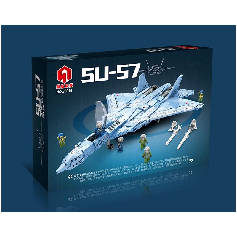 JUHANG TECHNOLOGY 88016 REOBRIX 33030 non  MÁY BAY CHIẾN ĐẤU HẠNG NẶNG THẾ HỆ THỨ NĂM SU-57 bộ đồ chơi xếp lắp ráp ghép mô hình Military Army SU-57 HEAVY FIGHTER SUKHOI Quân Sự Bộ Đội 1456 khối