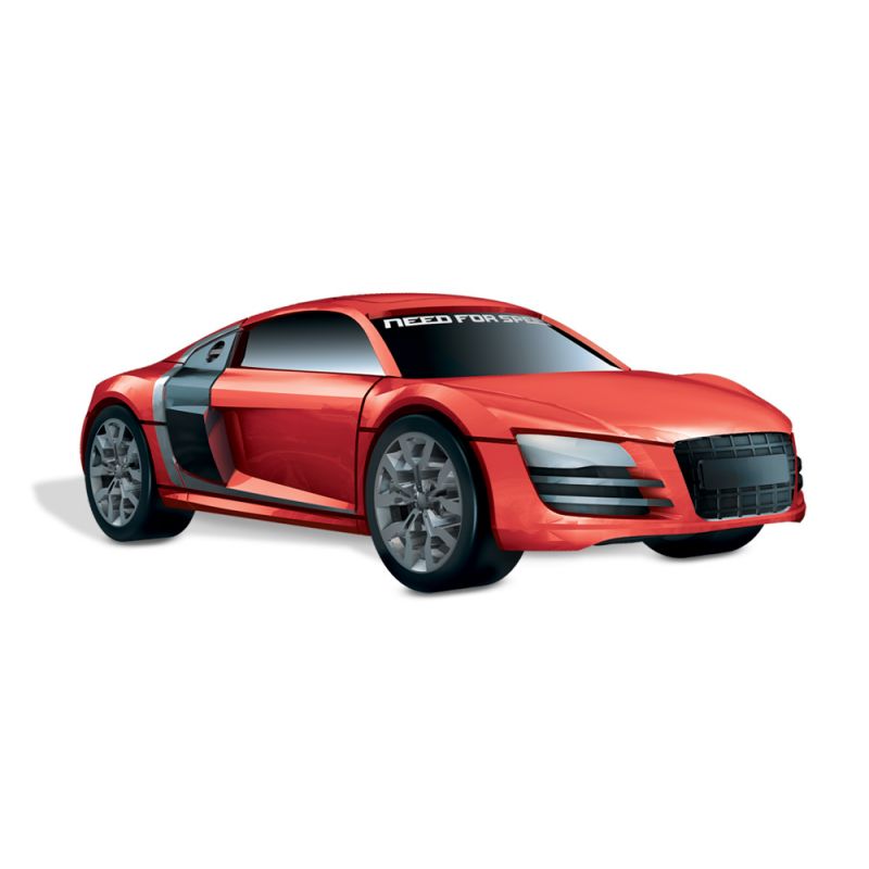 MEGA BLOKS 95772 non  AUDI R8 tỷ lệ 1:55 bộ đồ chơi xếp lắp ráp ghép mô hình Need For Speed NEED FOR SPEED AUDI R8 18 khối