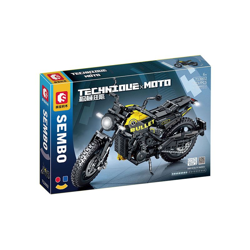 SEMBO WEKKI VIGGI 713002 non  TÍCH LŨY VŨ KHÍ TRANG BỊ XE MÁY BENA YOUSHI 500 tỷ lệ 1:7 bộ đồ chơi xếp lắp ráp ghép mô hình  Kỹ Thuật Công Nghệ Cao Mô Hình Phương Tiện 773 khối