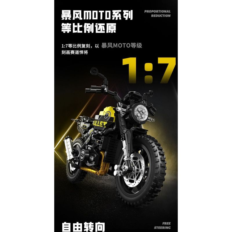 SEMBO WEKKI VIGGI 713002 non  TÍCH LŨY VŨ KHÍ TRANG BỊ XE MÁY BENA YOUSHI 500 tỷ lệ 1:7 bộ đồ chơi xếp lắp ráp ghép mô hình  Kỹ Thuật Công Nghệ Cao Mô Hình Phương Tiện 773 khối