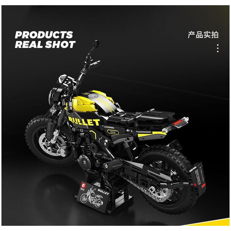 SEMBO WEKKI VIGGI 713002 non  TÍCH LŨY VŨ KHÍ TRANG BỊ XE MÁY BENA YOUSHI 500 tỷ lệ 1:7 bộ đồ chơi xếp lắp ráp ghép mô hình  Kỹ Thuật Công Nghệ Cao Mô Hình Phương Tiện 773 khối