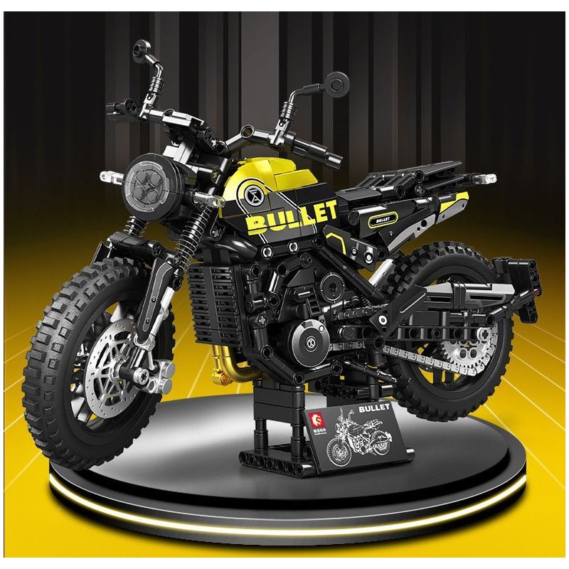 SEMBO WEKKI VIGGI 713002 non  TÍCH LŨY VŨ KHÍ TRANG BỊ XE MÁY BENA YOUSHI 500 tỷ lệ 1:7 bộ đồ chơi xếp lắp ráp ghép mô hình  Kỹ Thuật Công Nghệ Cao Mô Hình Phương Tiện 773 khối