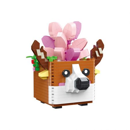 MOYU BLOCK MY97038 97038 non  TRỨNG CỦA ELK. bộ đồ chơi xếp lắp ráp ghép mô hình Arts & Crafts SUCCULENT PLANTS 608 khối