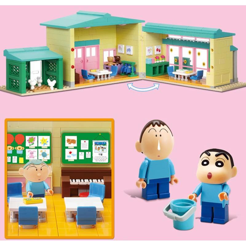 OXFORD JG3623 3623 non  MẪU GIÁO bộ đồ chơi xếp lắp ráp ghép mô hình Crayon Shin-Chan Cậu Bé Bút Chì