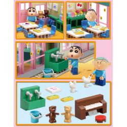 OXFORD JG3623 3623 non  MẪU GIÁO bộ đồ chơi xếp lắp ráp ghép mô hình Crayon Shin-Chan Cậu Bé Bút Chì
