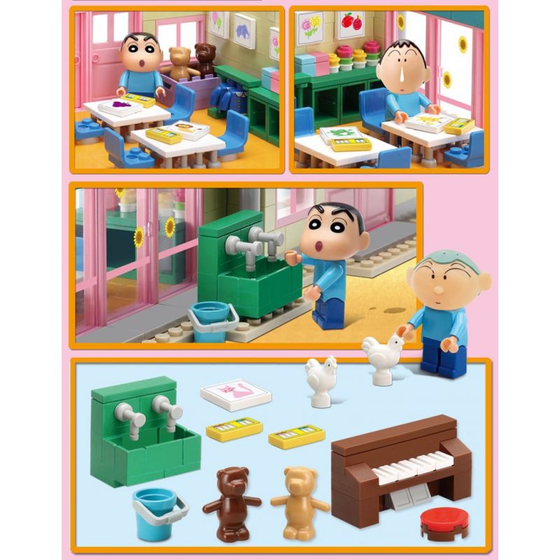 OXFORD JG3623 3623 non  MẪU GIÁO bộ đồ chơi xếp lắp ráp ghép mô hình Crayon Shin-Chan Cậu Bé Bút Chì