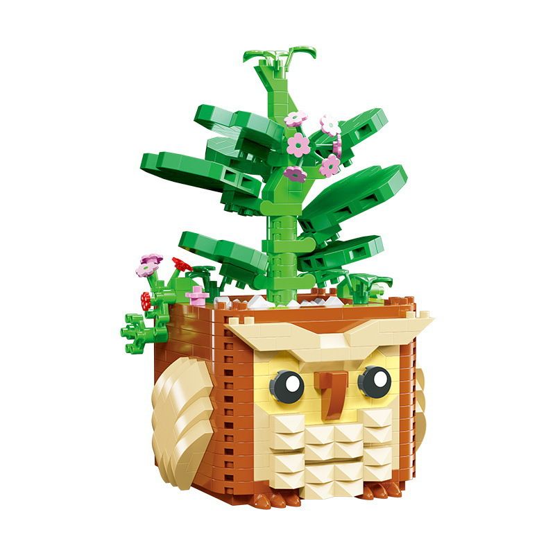 MOYU BLOCK MY97037 97037 non Lego CÚ TIM MÀU XANH bộ đồ chơi xếp lắp ráp ghép mô hình Arts & Crafts SUCCULENT PLANTS 632 khối