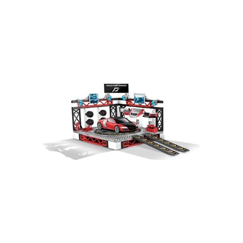 MEGA BLOKS 95720 non Lego NHÀ ĐỂ XE SỬA ĐỔI AUDI R8 bộ đồ chơi xếp lắp ráp ghép mô hình Need For Speed NEED FOR SPEED CUSTOM GARAGE 337 khối