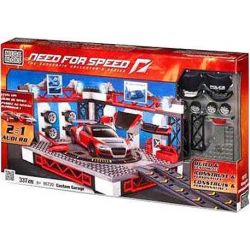 MEGA BLOKS 95720 non  NHÀ ĐỂ XE SỬA ĐỔI AUDI R8 bộ đồ chơi xếp lắp ráp ghép mô hình Need For Speed NEED FOR SPEED CUSTOM GARAGE 337 khối
