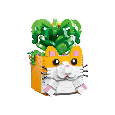 MOYU BLOCK MY97035 97035 non  HAMSTER AIR INFO. bộ đồ chơi xếp lắp ráp ghép mô hình Arts & Crafts SUCCULENT PLANTS 664 khối