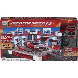 MEGA BLOKS 95720 non  NHÀ ĐỂ XE SỬA ĐỔI AUDI R8 bộ đồ chơi xếp lắp ráp ghép mô hình Need For Speed NEED FOR SPEED CUSTOM GARAGE 337 khối