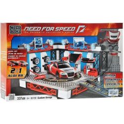 MEGA BLOKS 95720 non  NHÀ ĐỂ XE SỬA ĐỔI AUDI R8 bộ đồ chơi xếp lắp ráp ghép mô hình Need For Speed NEED FOR SPEED CUSTOM GARAGE 337 khối
