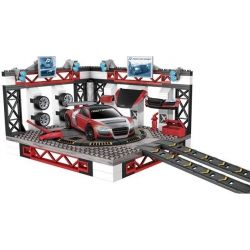 MEGA BLOKS 95720 non  NHÀ ĐỂ XE SỬA ĐỔI AUDI R8 bộ đồ chơi xếp lắp ráp ghép mô hình Need For Speed NEED FOR SPEED CUSTOM GARAGE 337 khối