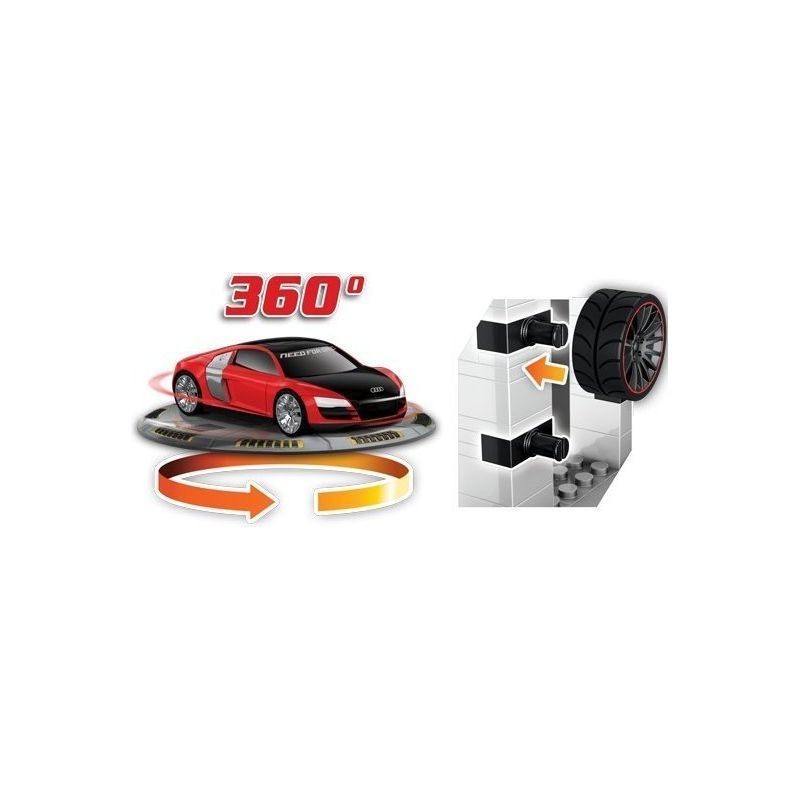 MEGA BLOKS 95720 non  NHÀ ĐỂ XE SỬA ĐỔI AUDI R8 bộ đồ chơi xếp lắp ráp ghép mô hình Need For Speed NEED FOR SPEED CUSTOM GARAGE 337 khối