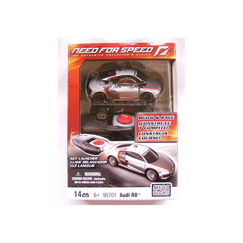 MEGA BLOKS 95701 non  AUDI R8 tỷ lệ 1:55 bộ đồ chơi xếp lắp ráp ghép mô hình Need For Speed NEED FOR SPEED AUDI R8 14 khối