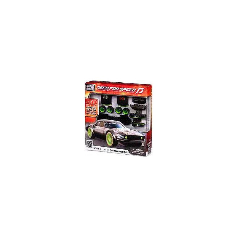 MEGA BLOKS 95712 non  FORD MUSTANG RTR X tỷ lệ 1:38 bộ đồ chơi xếp lắp ráp ghép mô hình Need For Speed NEED FOR SPEED FORD MUSTANG RTR X 55 khối