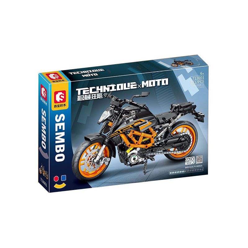 SEMBO WEKKI VIGGI 713001 non  MÁY TÍCH LŨY XE KTNN250 DUKE tỷ lệ 1:7 bộ đồ chơi xếp lắp ráp ghép mô hình  Kỹ Thuật Công Nghệ Cao Mô Hình Phương Tiện 731 khối