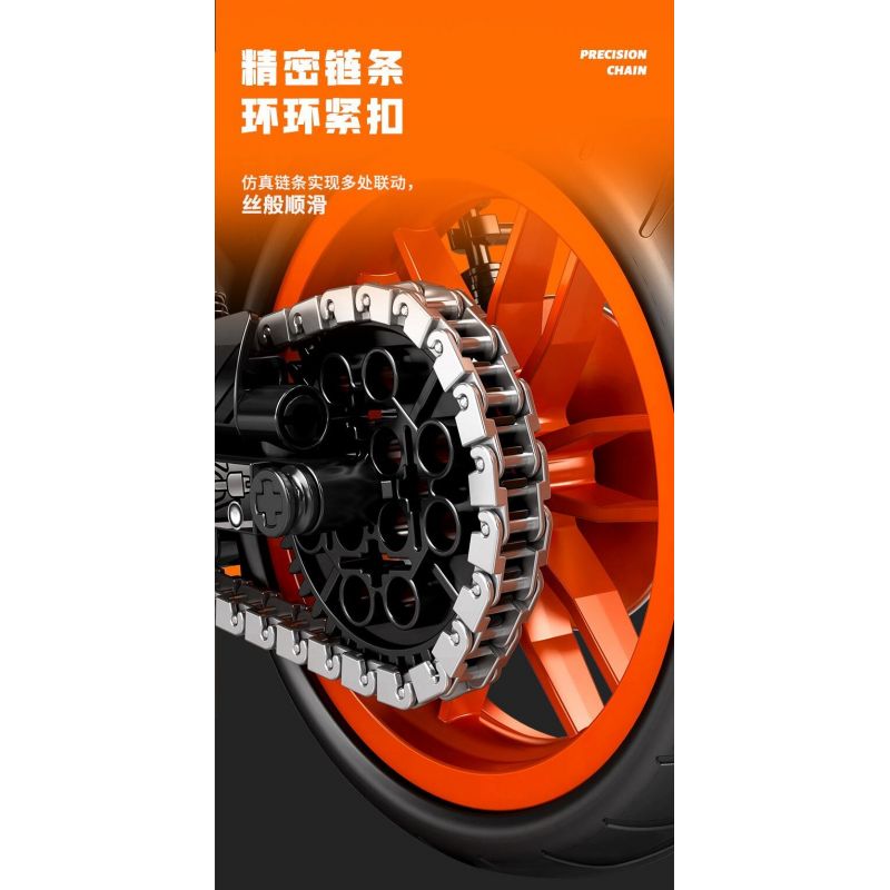 SEMBO WEKKI VIGGI 713001 non  MÁY TÍCH LŨY XE KTNN250 DUKE tỷ lệ 1:7 bộ đồ chơi xếp lắp ráp ghép mô hình  Kỹ Thuật Công Nghệ Cao Mô Hình Phương Tiện 731 khối