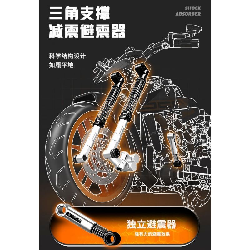 SEMBO WEKKI VIGGI 713001 non  MÁY TÍCH LŨY XE KTNN250 DUKE tỷ lệ 1:7 bộ đồ chơi xếp lắp ráp ghép mô hình  Kỹ Thuật Công Nghệ Cao Mô Hình Phương Tiện 731 khối